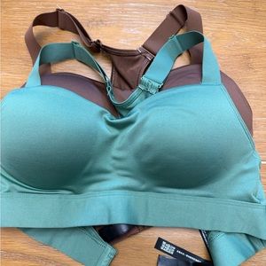 Pink push-up sports bras